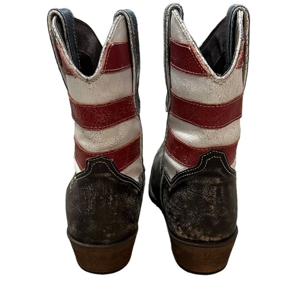 Roper Patriotic Ankle Boots - Red, White, Blue - Picture 4 of 8
